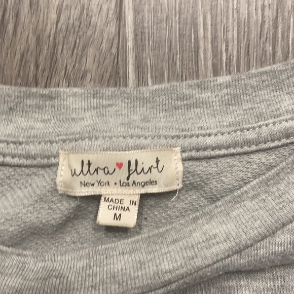 Grey Cropped Long Sleeve Sweater - Picture 4 of 4